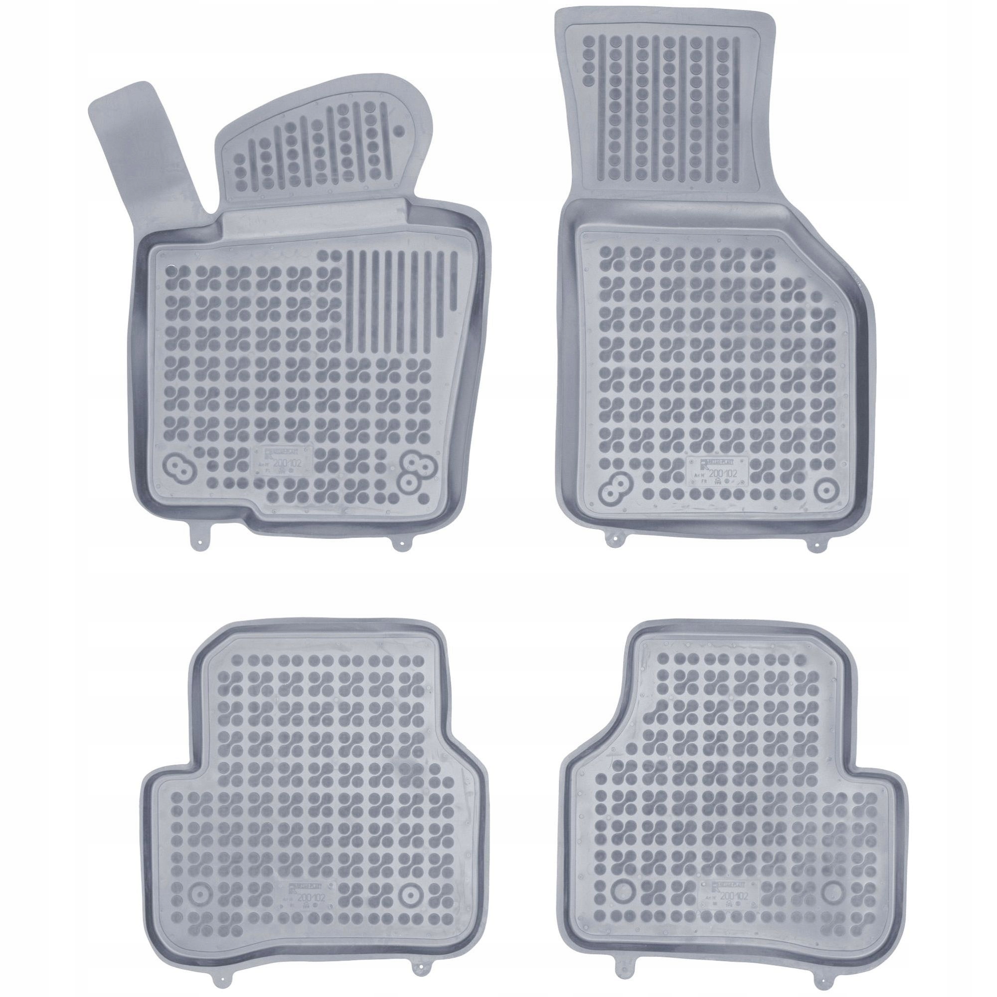Šedé gumové rohože Volkswagen Jetta VI 2010-201