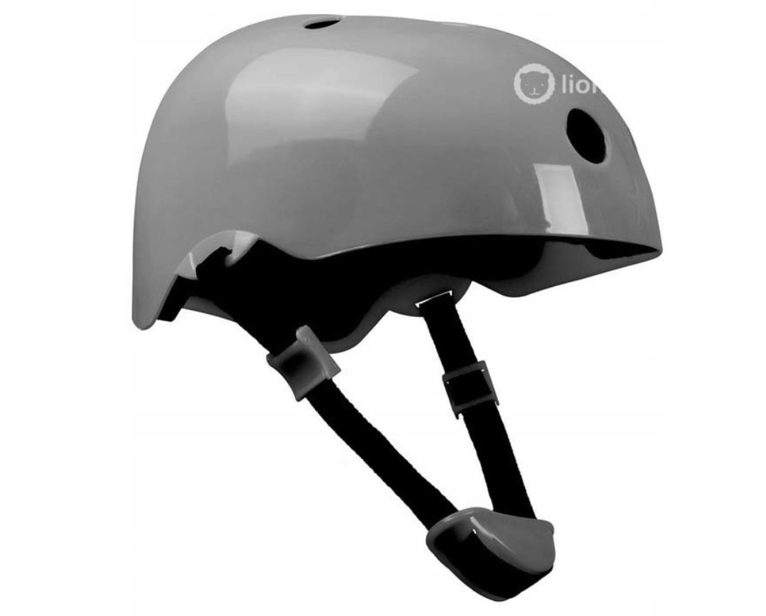 Kask dziecięcy ochronny Lionelo szary Rower Hulajnoga 50–56 cm