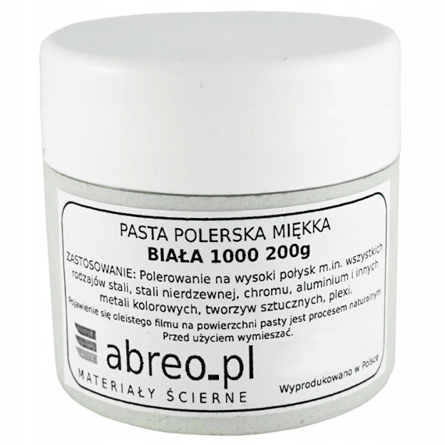 Pasta Polerska Miękka Biała 1000 Stal Inox Alu Tw