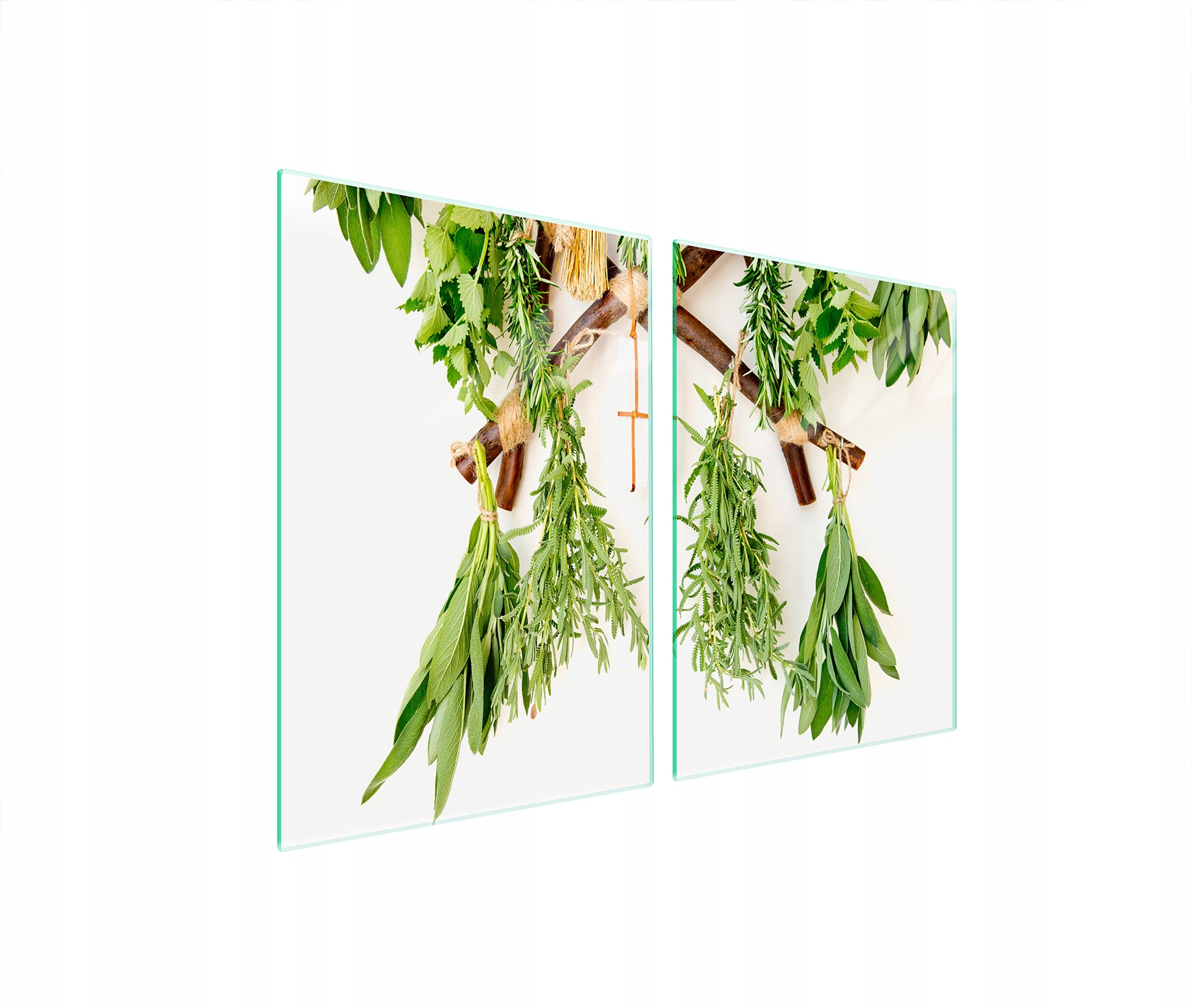 Skleněná Ochranná Deska Do Kuchyně 2x45x52 Bylinky Tvrzené Sklo