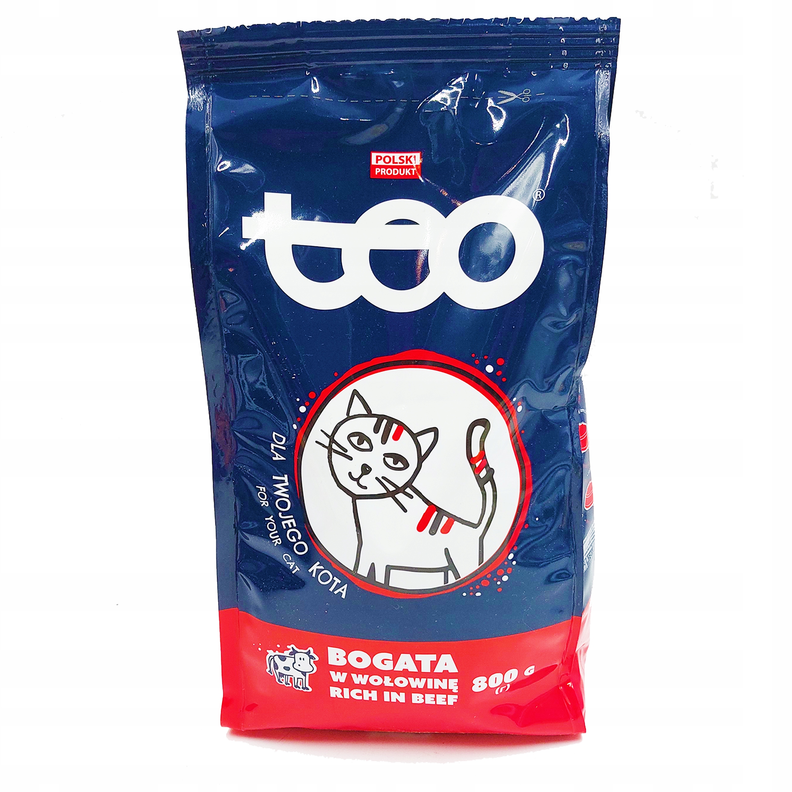 Levně 5x Teo Krmivo suché pro kočky bohaté na volovice 800 g