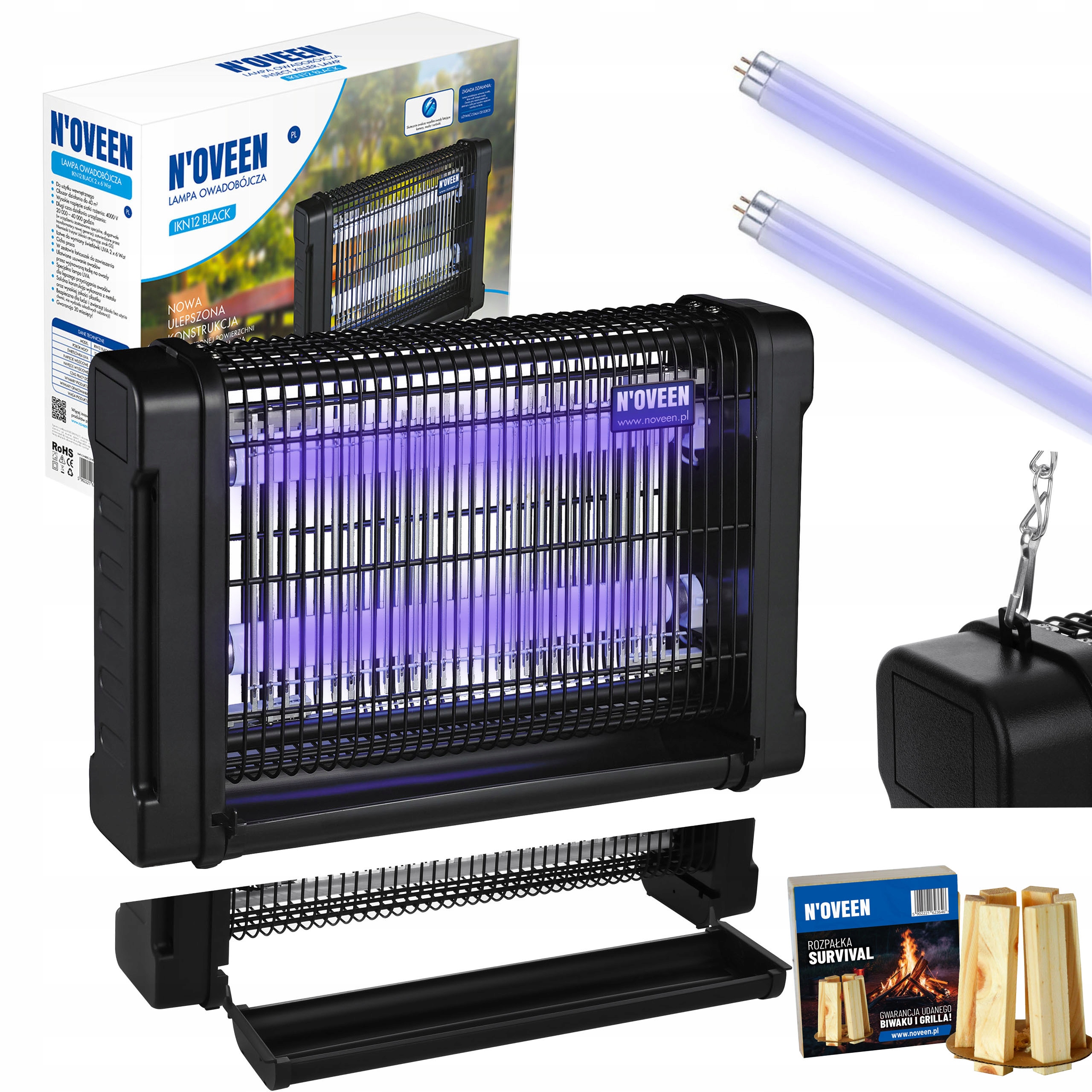 Lampa Owadobójcza Skuteczna Muchy Muszki Komary Owady Łapka Wabik