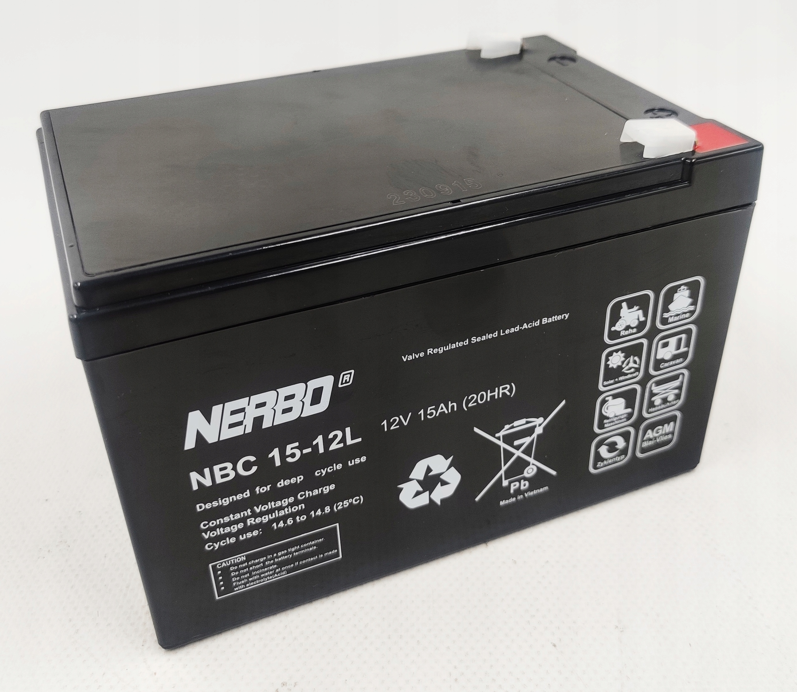 Akumulátor Nerbo Nbc 15-12L 12V 15Ah Agm pro elektrická vozidla