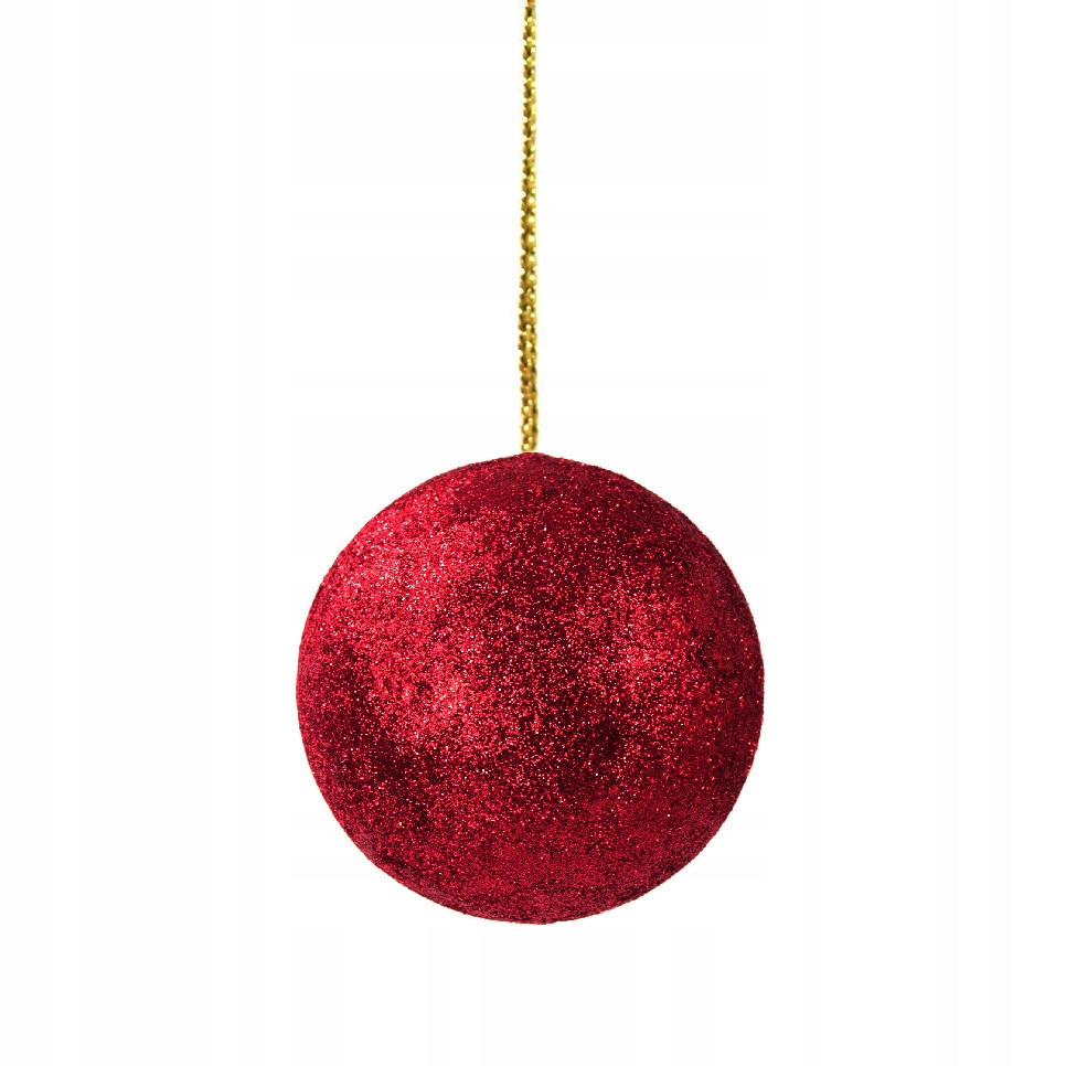 

Bombki z brokatem czerwone wino, 40 mm, 12 szt.