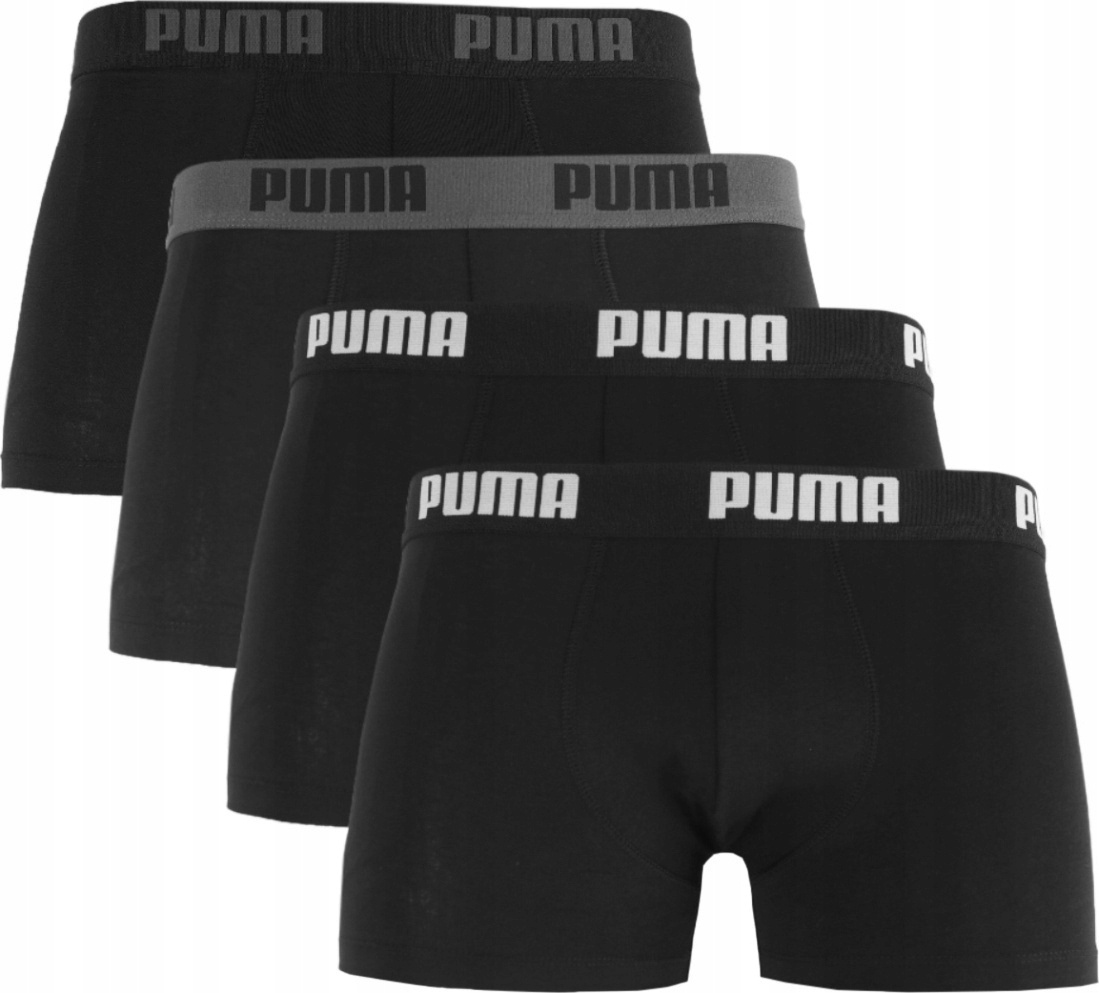 Pánské Boxerky Puma Basic 4PAK Černé 938198 01 velikost S
