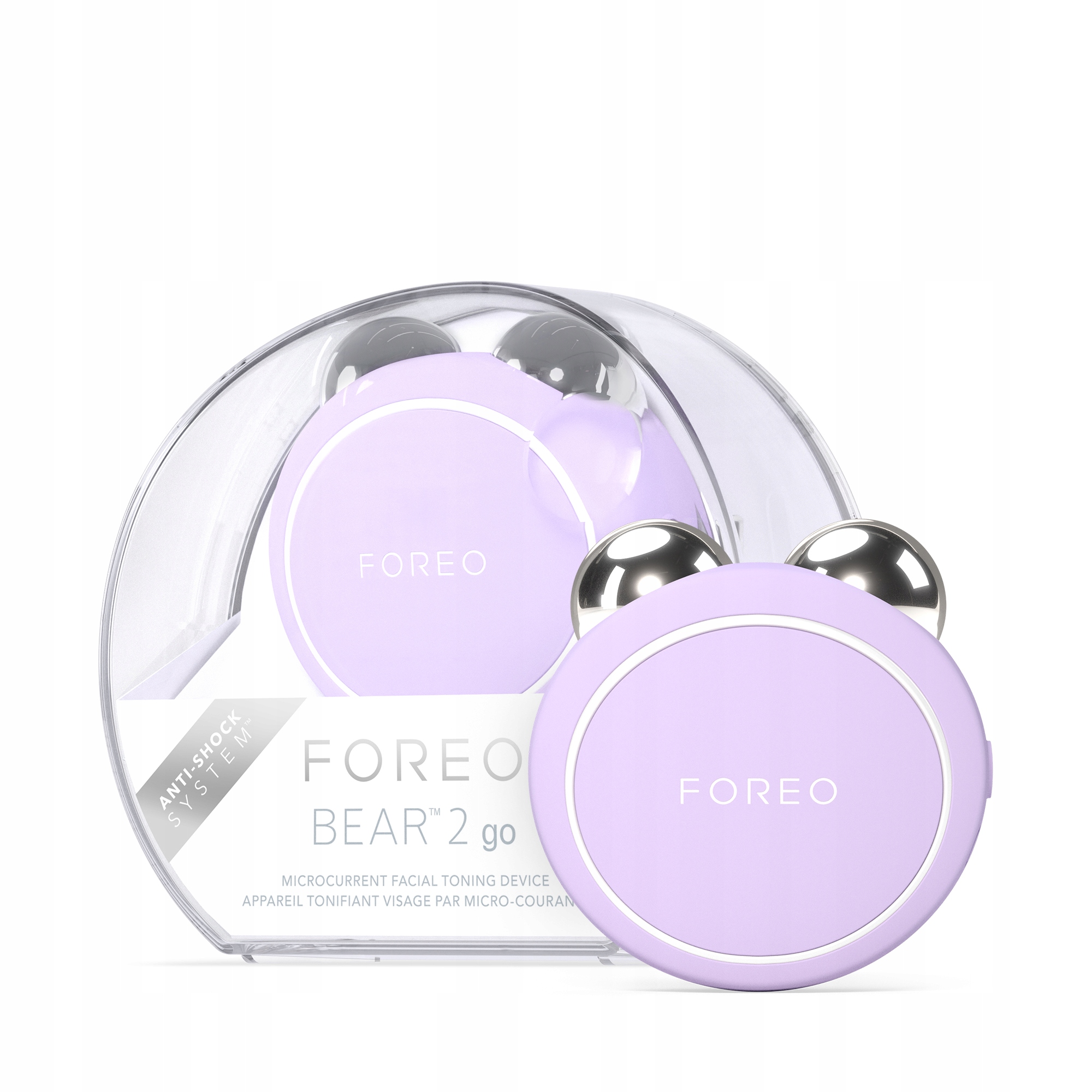 Foreo Bear 2 Go Lavender Kompaktní mikroproudové zařízení na obličej