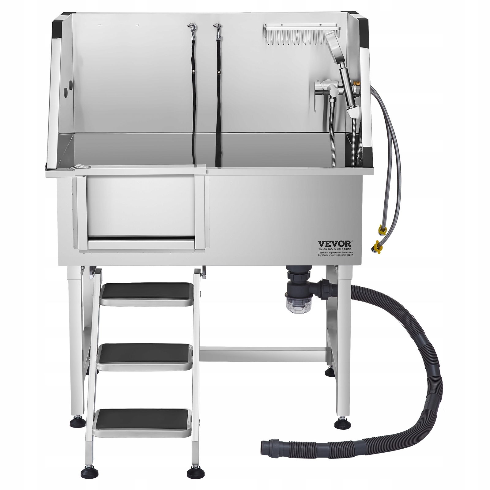 Levně Vevor Profesionální Stanice Na Mytí Psů Z Nerezové Oceli 96X62X122 CM