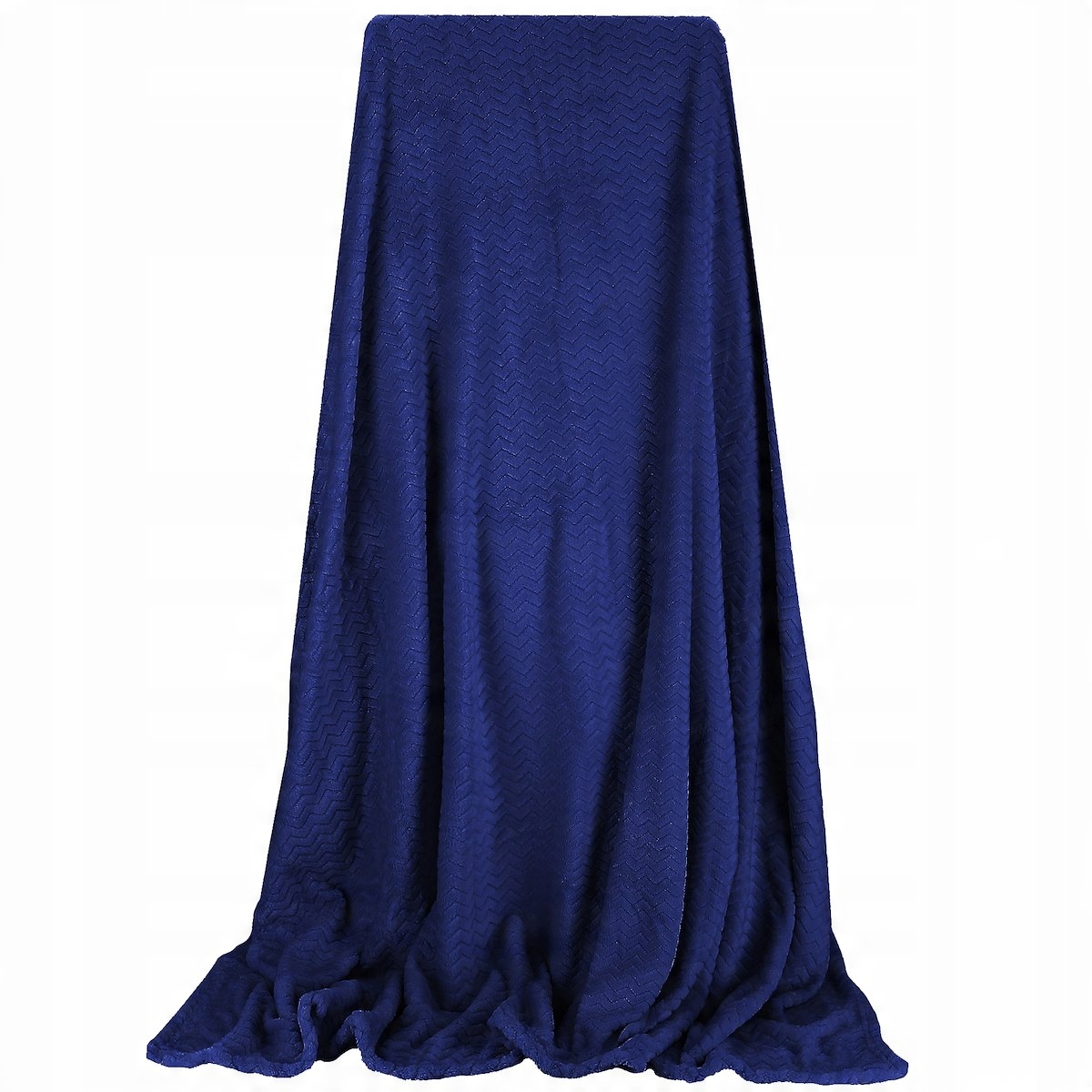 

Koc Ciepły Pled Narzuta 70X160CM Granat Wytłaczany