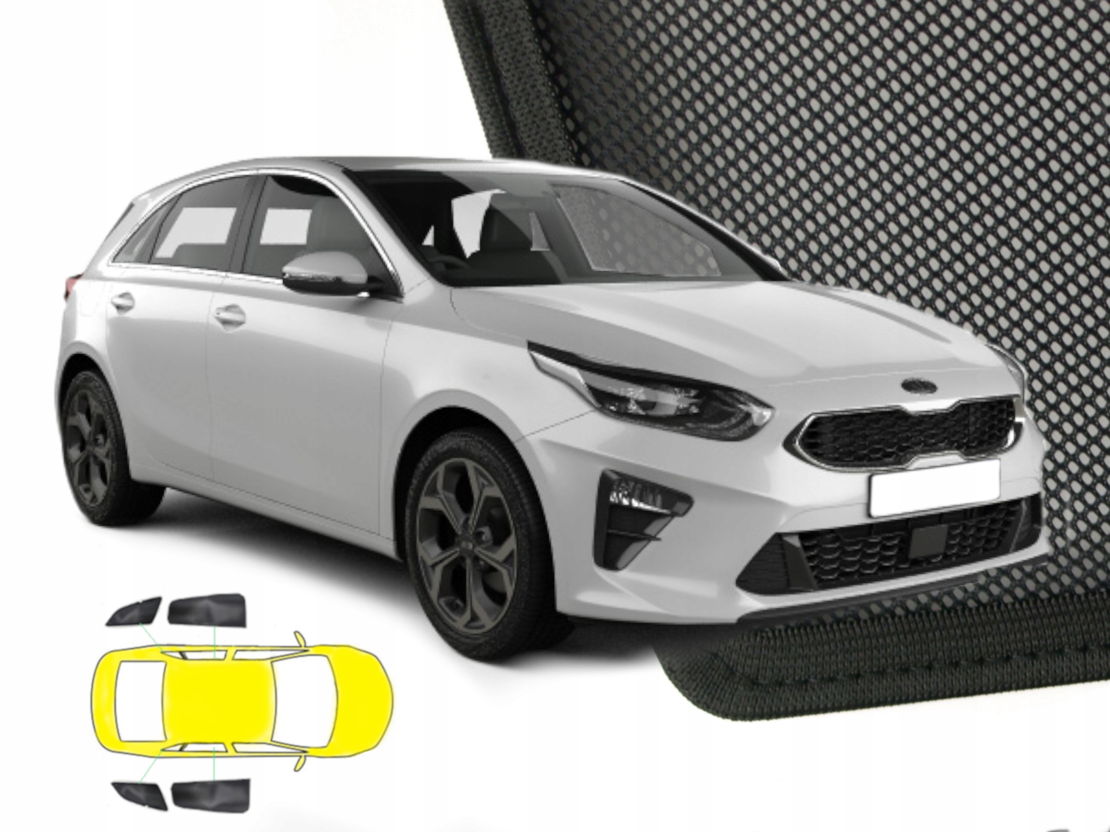 Slnečné clony pre Kia Ceed 3 III htb