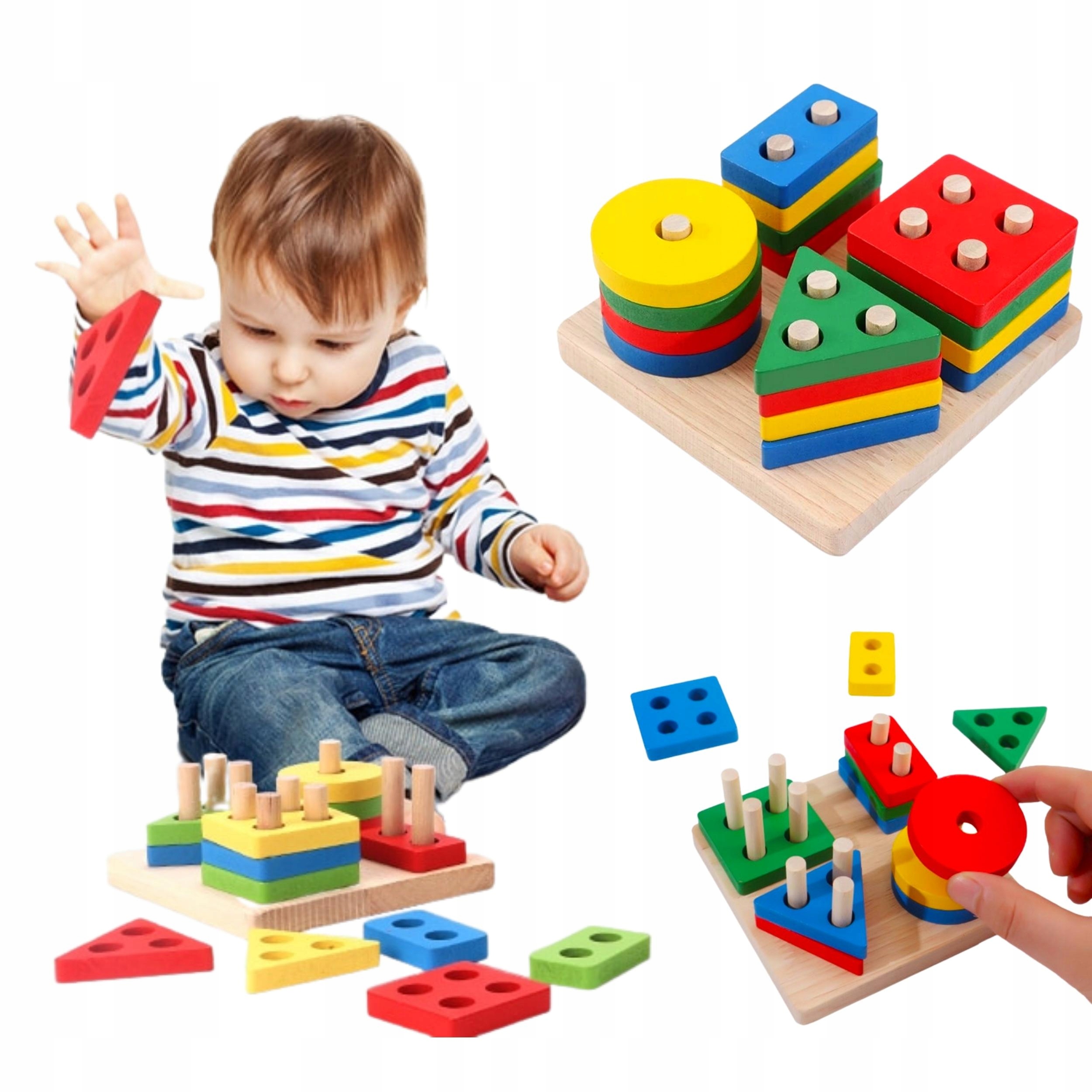 

Klocki Układanka Logiczna Sorter Drewniana