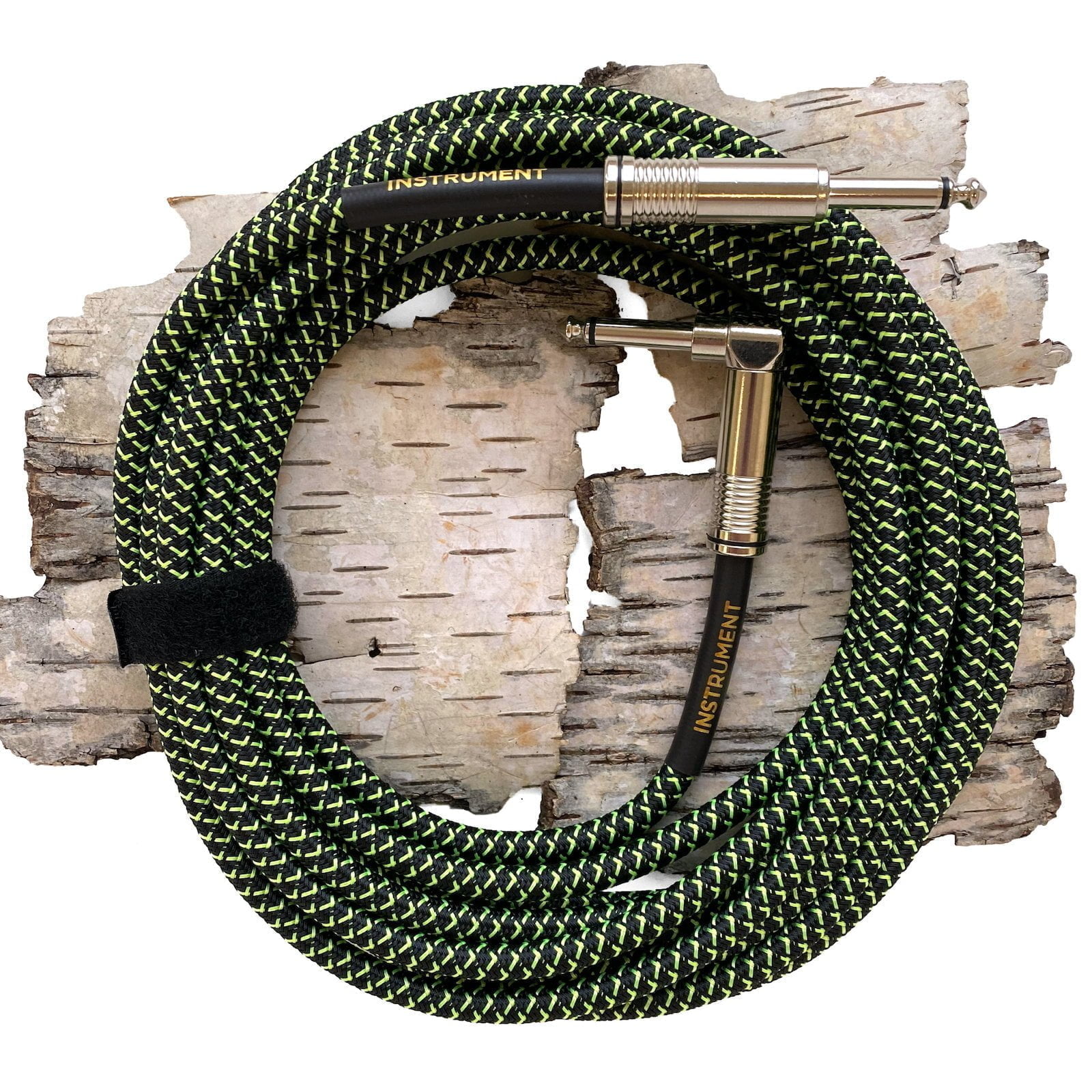 Ernie Ball Black/Green kytarový nástrojový kabel 5.49 m zelený