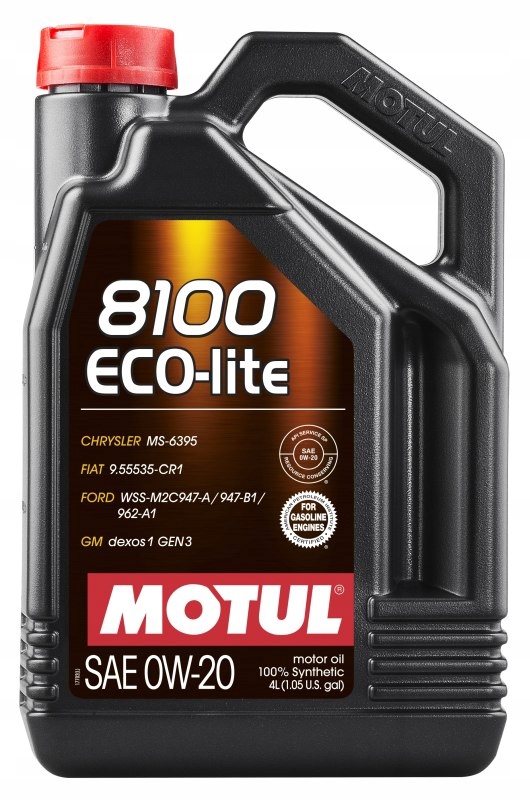 Motul Olej 0W20 4 L 8100 Eco-lite Sp-rc GF-6A Gm DEXOS1 GEN3 MS-6395