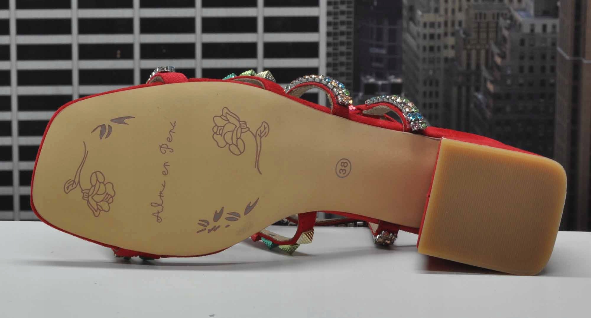 ALMA EN PENA V22377 RED SANDAŁY DAMSKIE r.38 Długość wkładki 24.5 cm