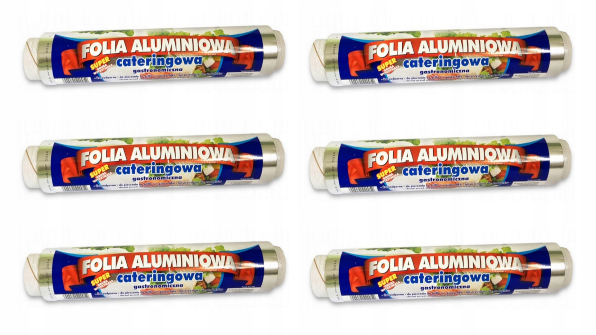 

6 x Folia Aluminiowa Spożywcza Gruba 12,5MC L