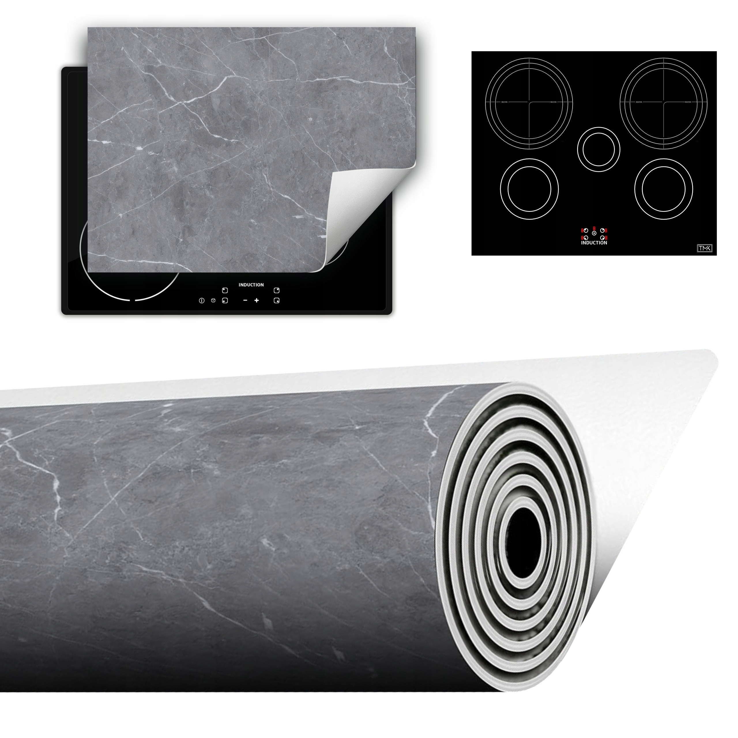 Vinylová Podložka Do Kuchyně Více Místa 70x52 šedá mramor