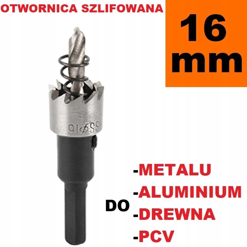 

Otwornica szlifowana Hss 16 mm, wiertło do metalu