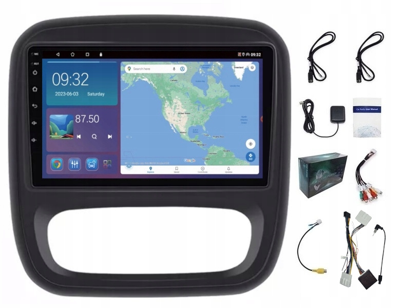 Rádio Navigácia Gps Renault Traffic 2014-2021 Wifi Carplay Usb 4GB 64GB