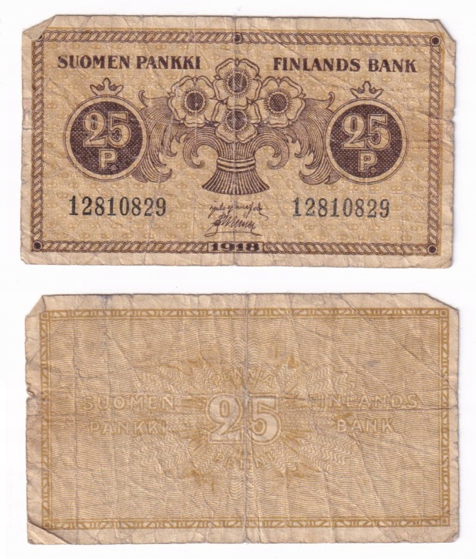 25 pensów 1918, FINLANDIA