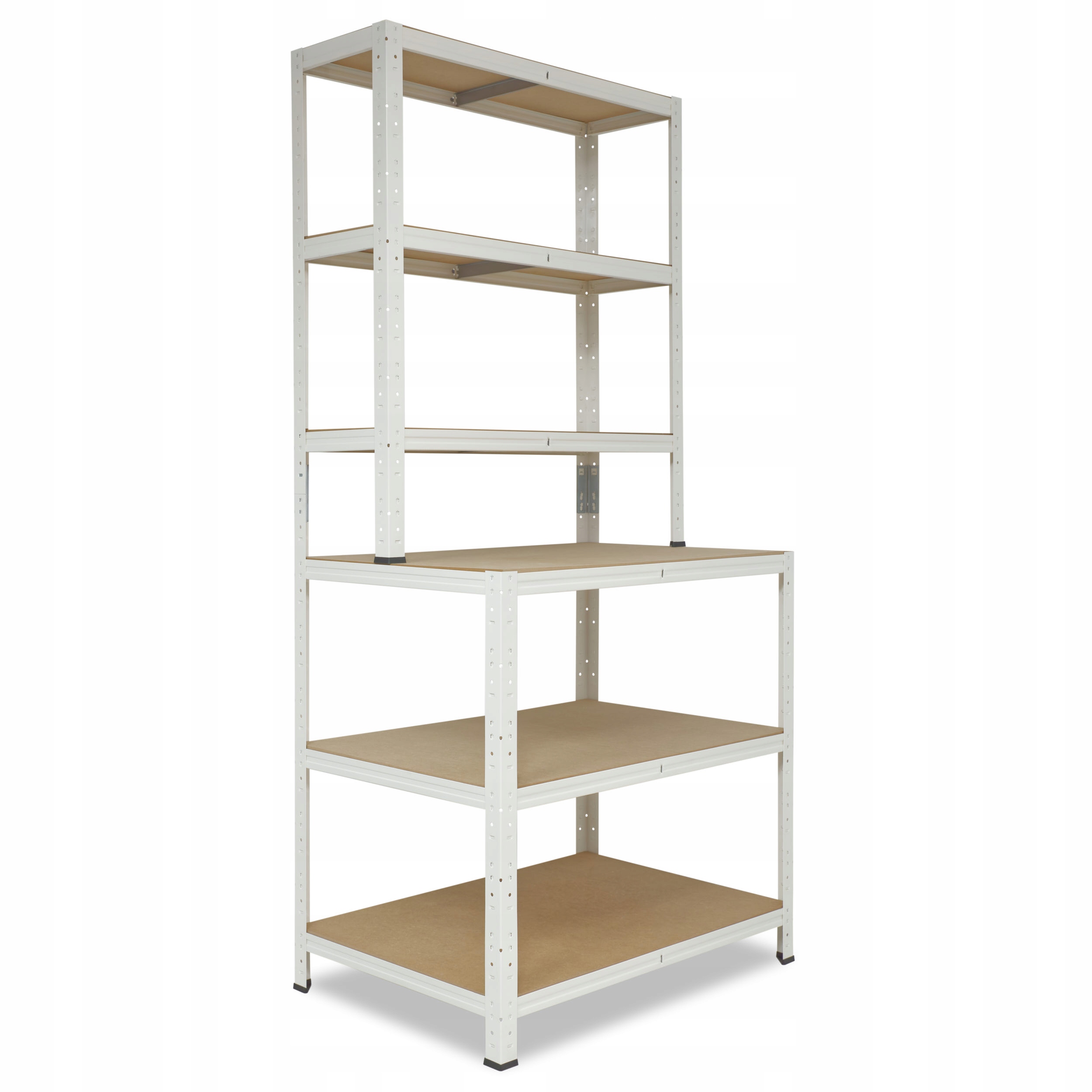 shelfplaza Home 190x90x60 cm regał warsztatowy biały z 6 półkami