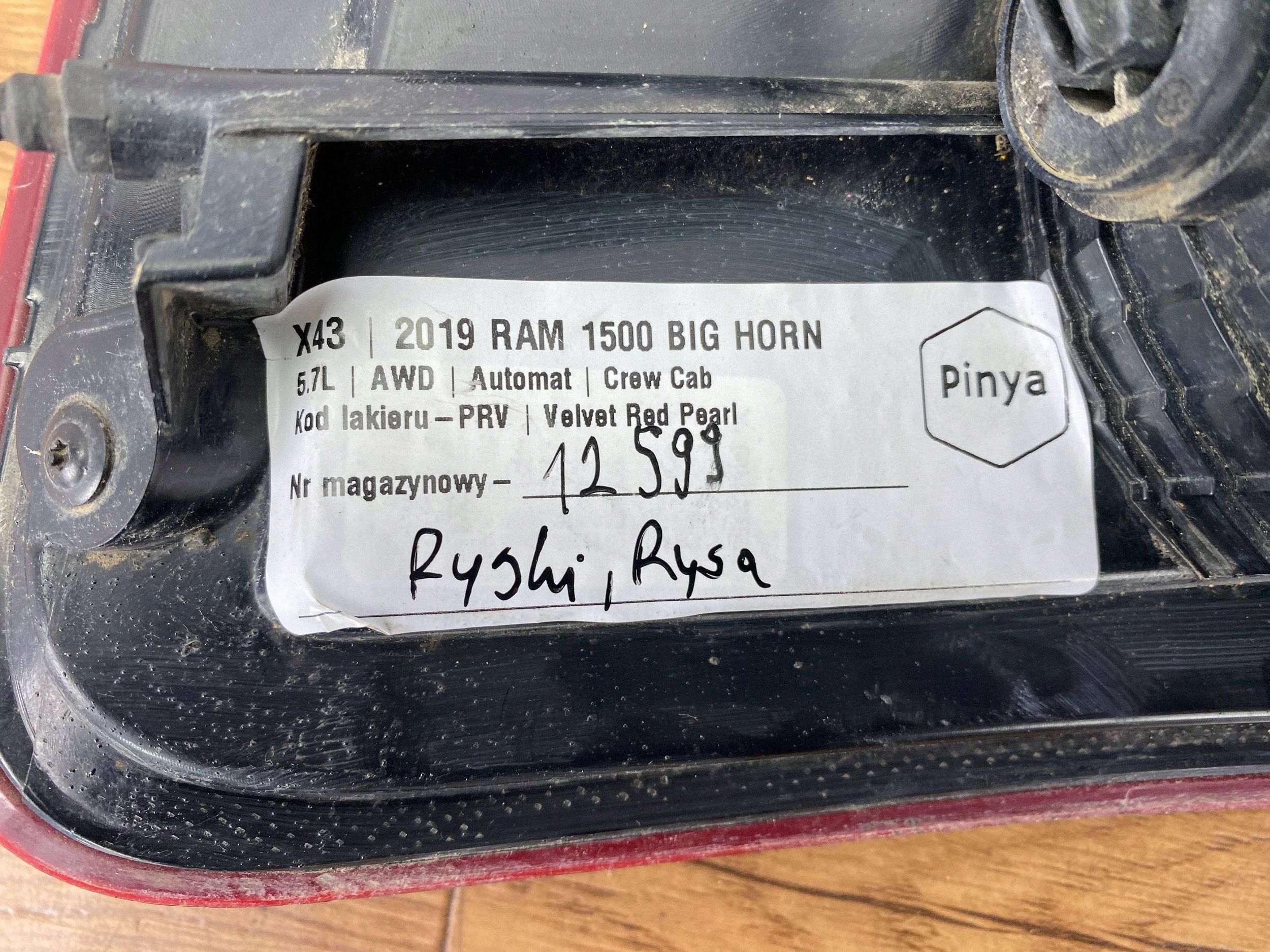 light rear rear part right Dodge Ram 1500 DT 2019+