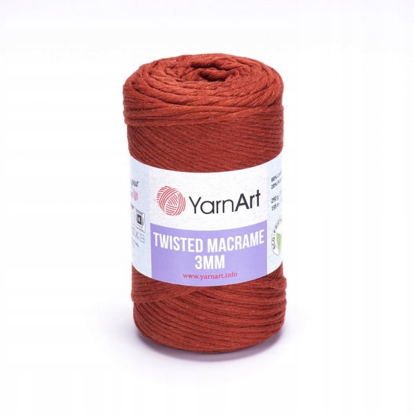 YarnArt Macramé Twisted 3mm 785 oranžová 4 x 250 g sada 195m provázek