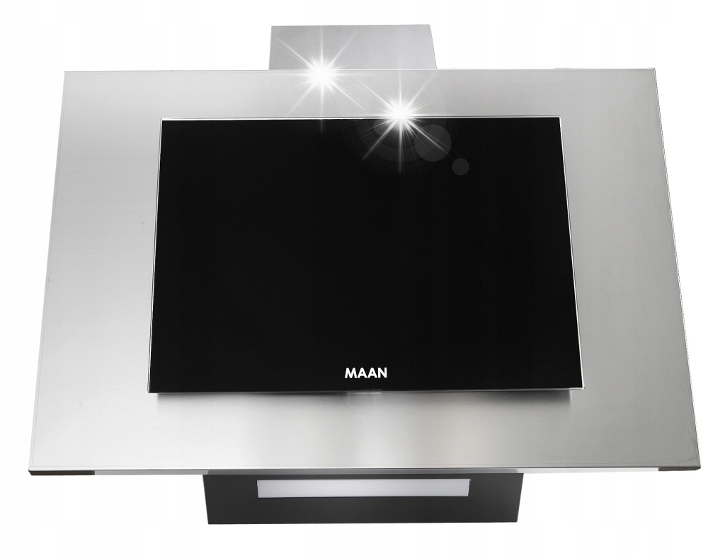 Okap kuchenny kominowy Maan Vertical Pg 60 cm Satyna Przyścienny Skośny