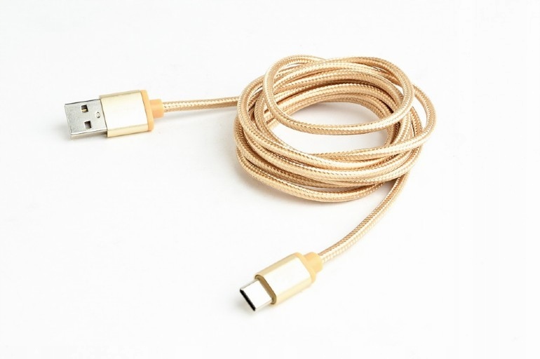 Gmb Kabel Przewód Usb-usb C Typ-c 1,8m Oplot Gold