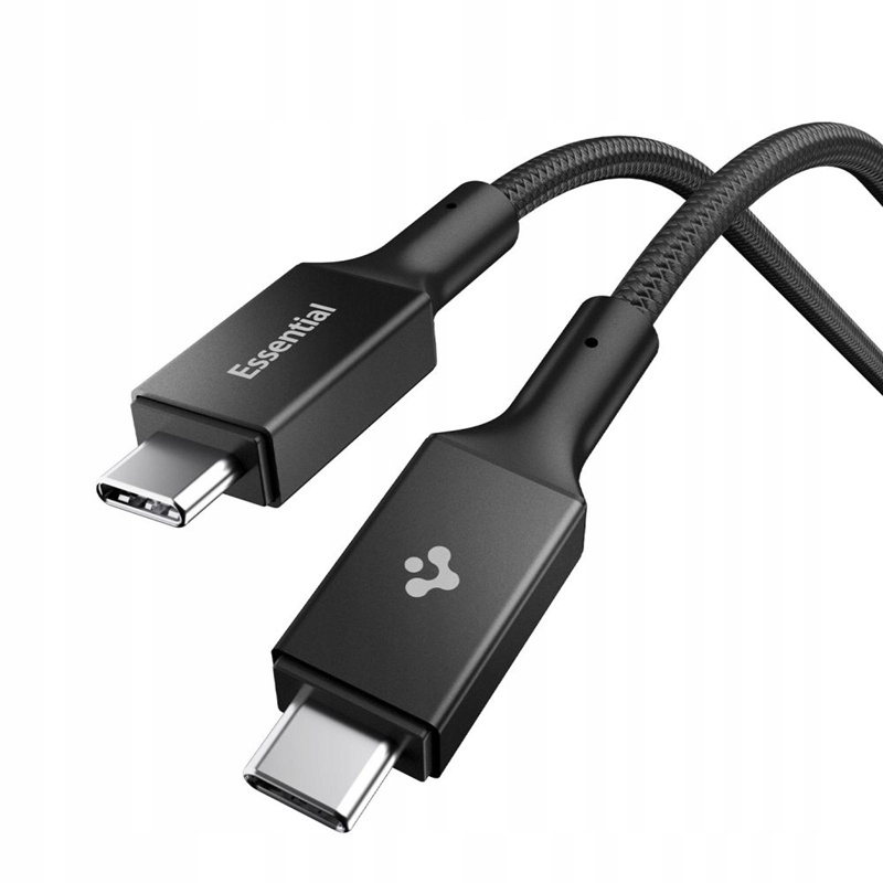 Kabel Usb C Spigen Essential Szybkie Ładowanie EB10015CC Pd 100W 1.5m Black