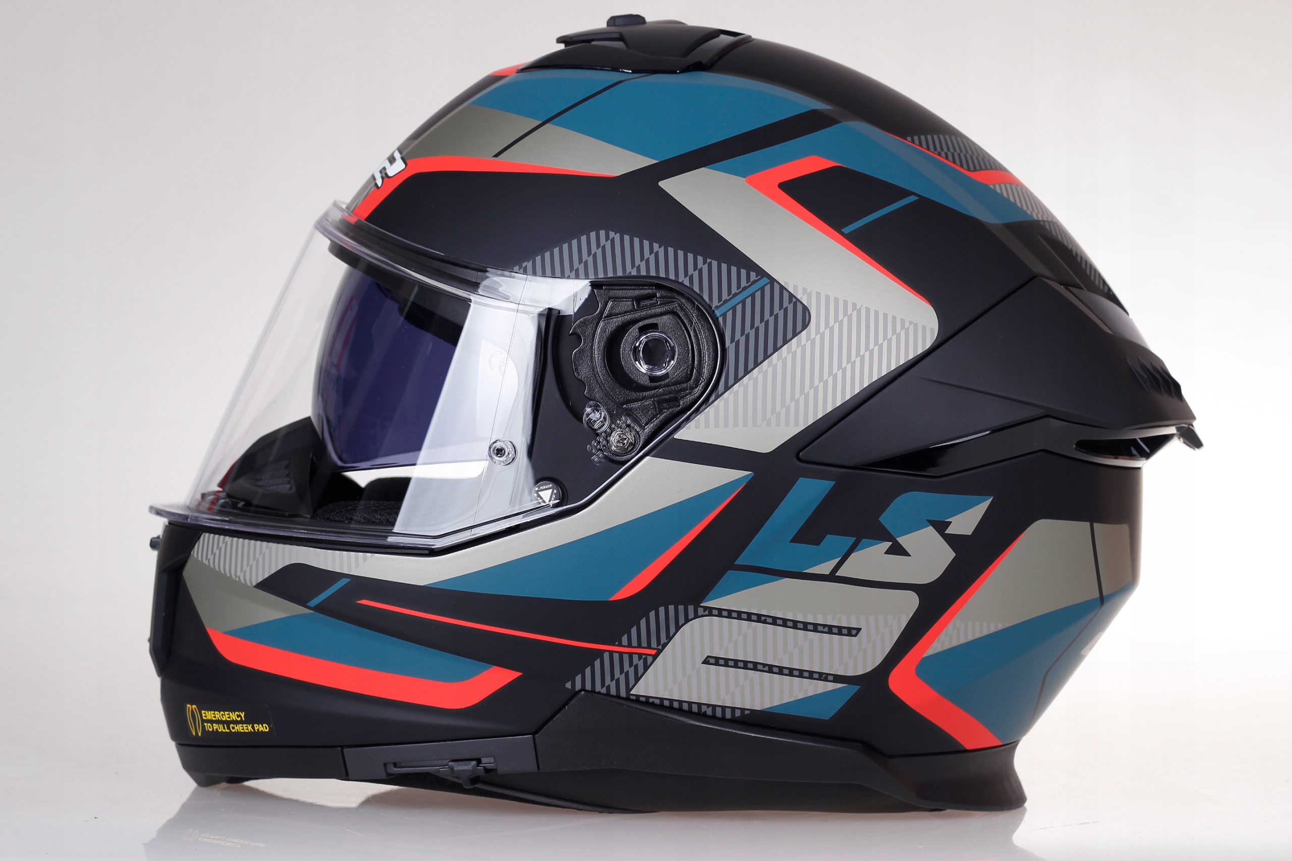 KASK MOTOCYKLOWY LS2 FF808 STREAM II system Pinlock blenda Road Matt Black Rozmiar S