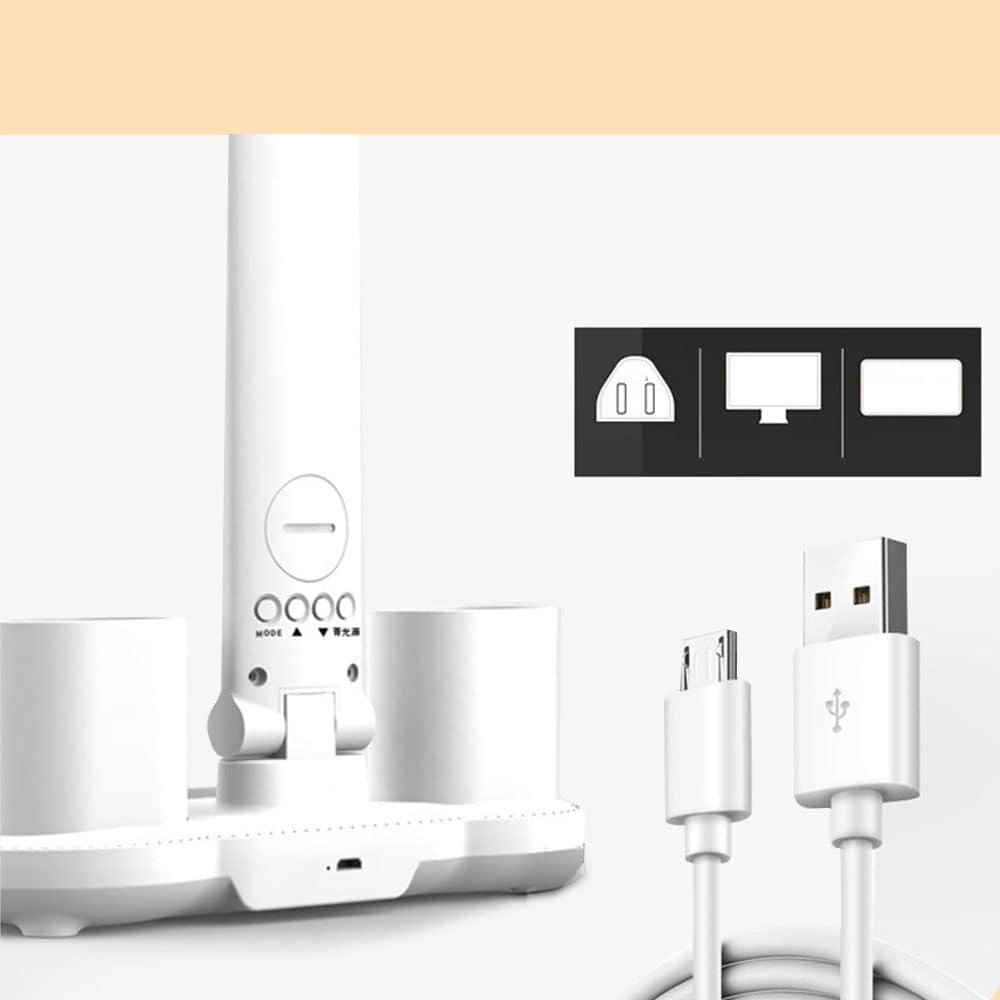 LAMPKA BIURKOWA LED, LAMPKA LED CHRONIĄCA OCZY, PODWÓJNA GŁOWICA LAMPA Długość/wysokość 32 cm