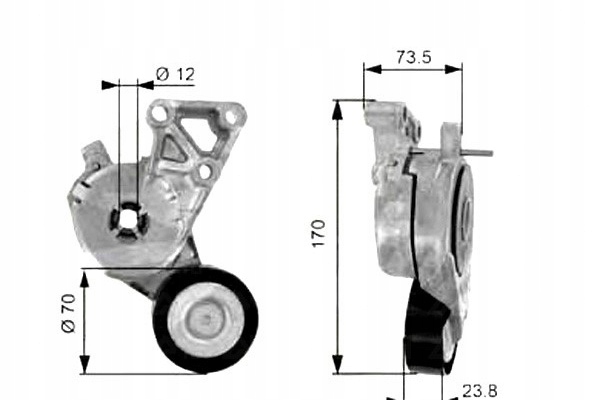 Napínací Váleček Gates 06A903315D 06A903315E