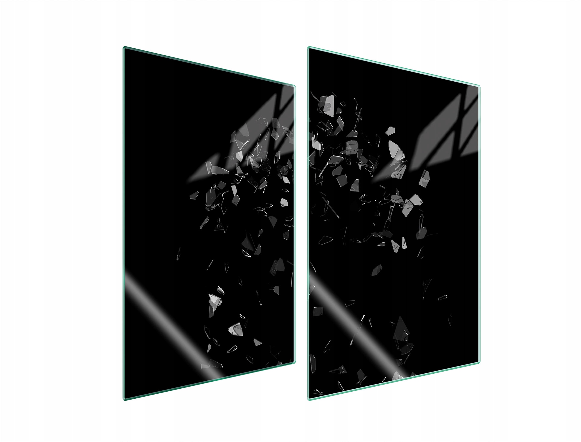 Skleněná Ochranná Deska Do Kuchyně 2x35x52 Černé Tvrzené Sklo