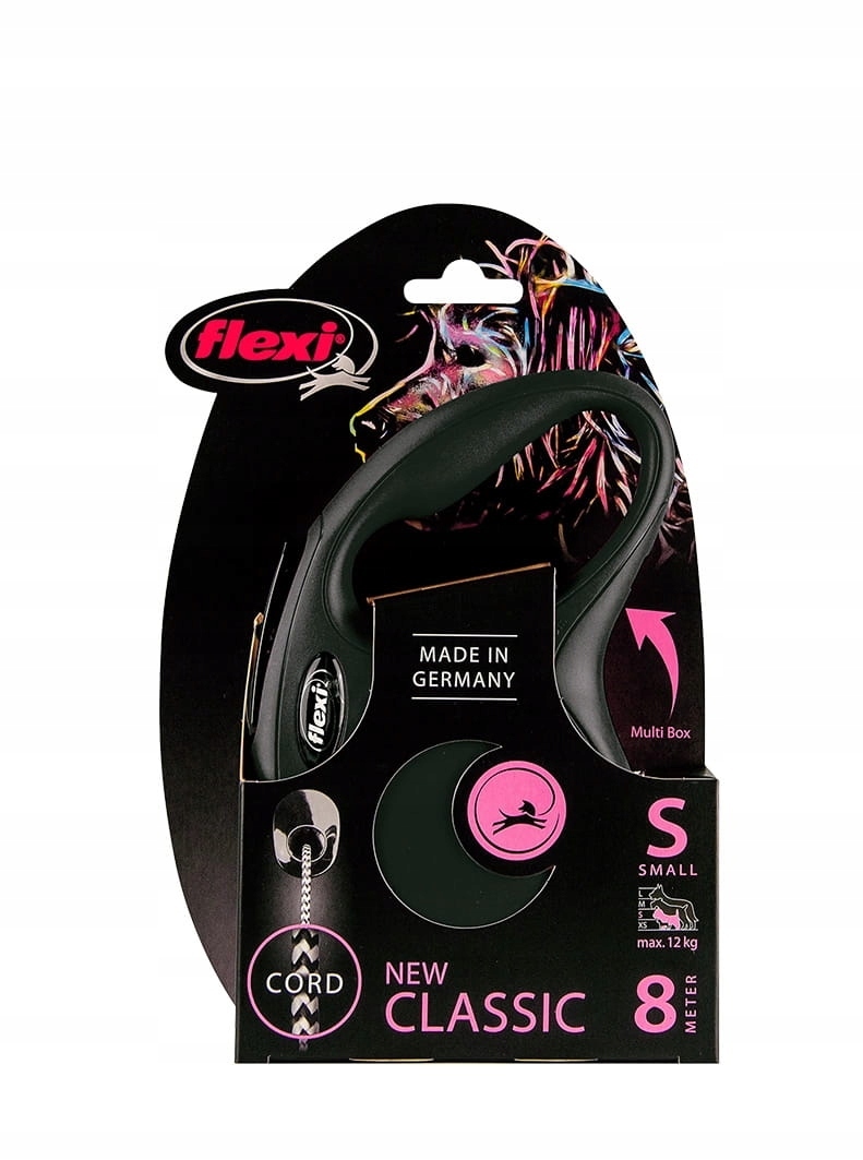 Levně Flexi New Classic Vodítko pro psa Linka S černá 8 metrů