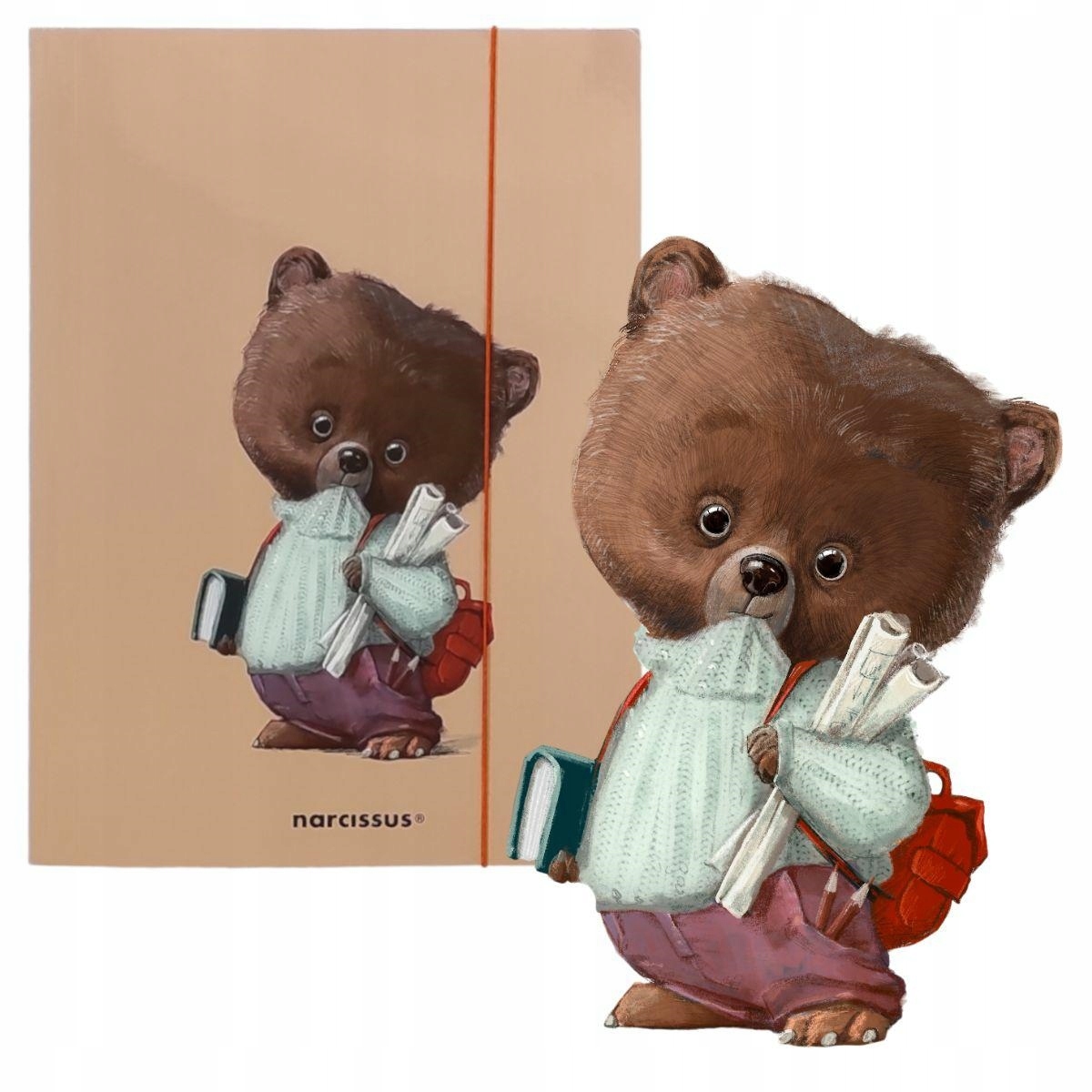 NARCISSUS TECZKA A4 NA GUMKĘ MISIEK EAN (GTIN) 5906630900503