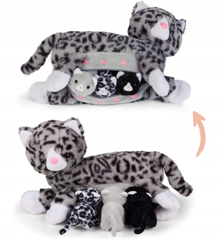 Maskotka mama kotek Mamanimals z 3 kotkami magnetycznymi Mamanimals