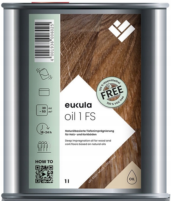 Eukula Oil 1 Fs 1L olej na impregnaci dřevěných podlah a parket