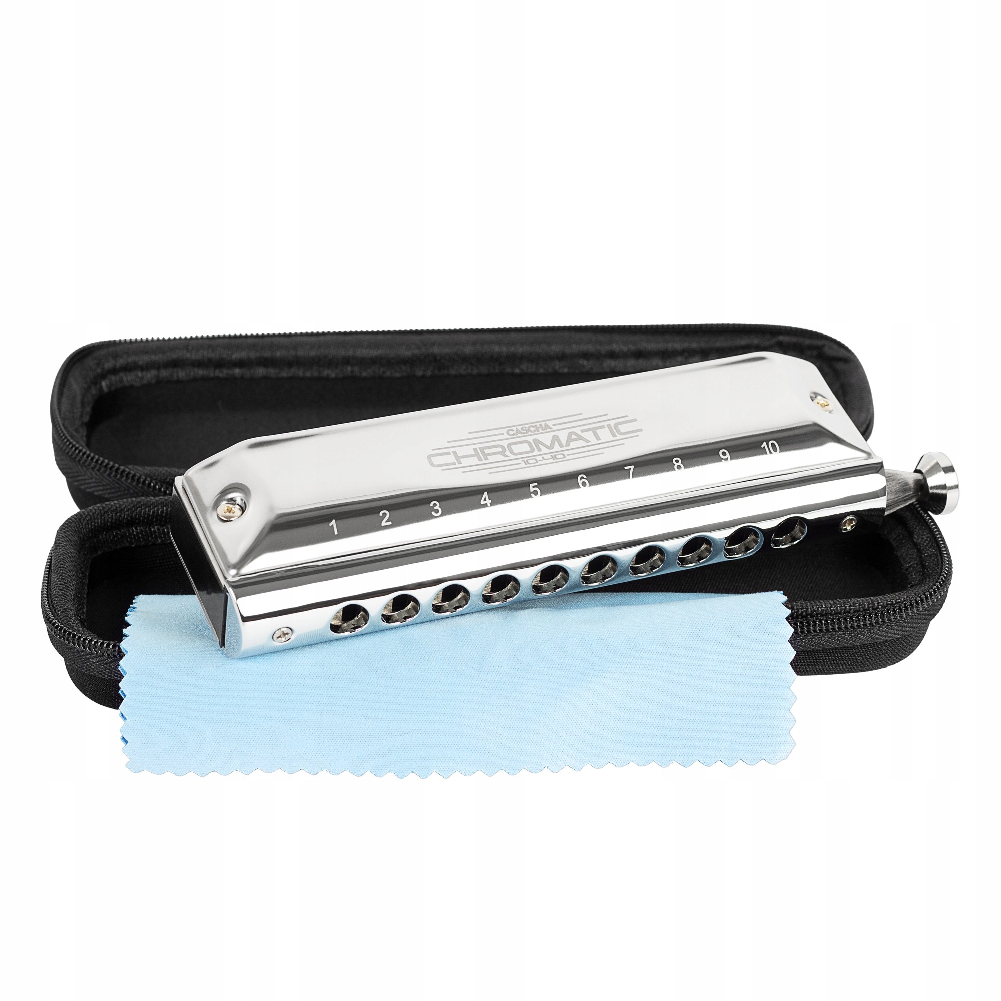 Cascha Chromatic Blues 10-40 Ústní Harmonika