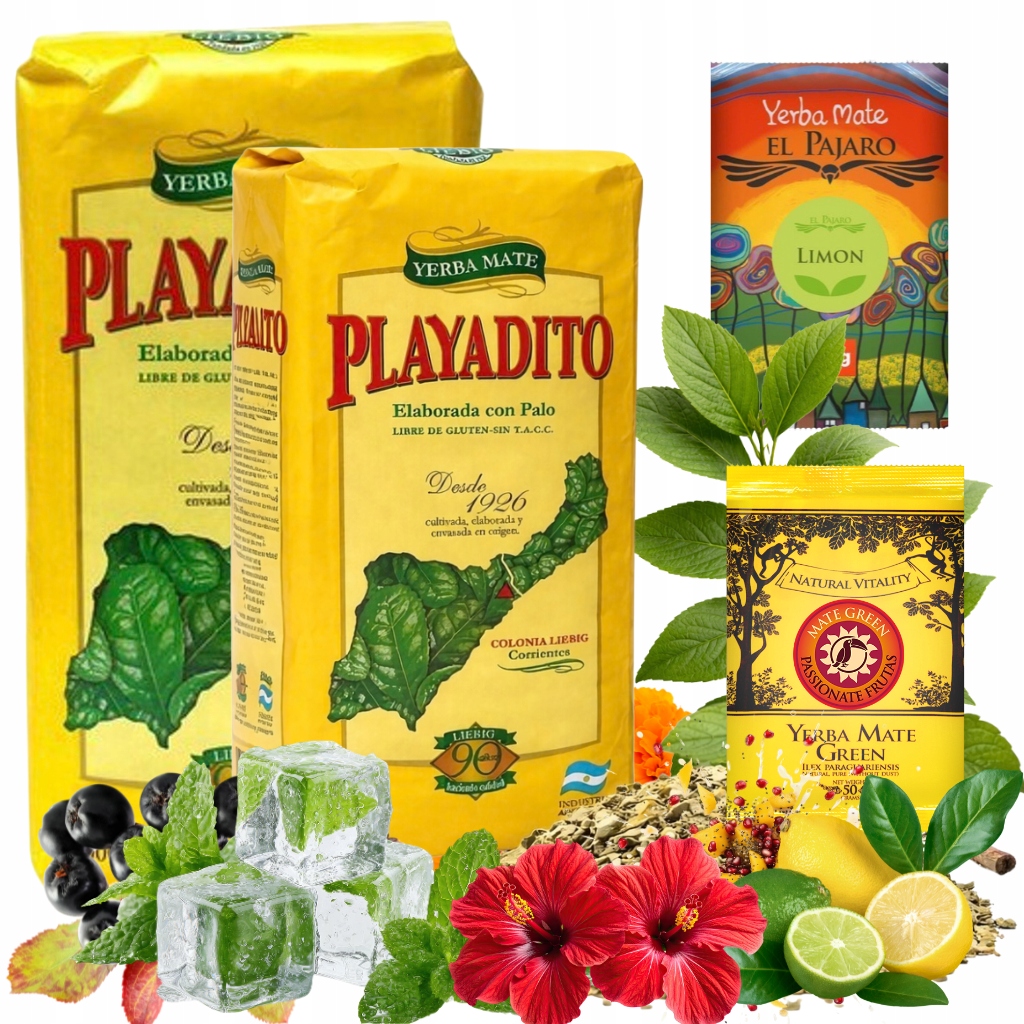 Sada Yerba Mate Playadito Elaborada Con Palo Tradicional 2x1kg Dárek