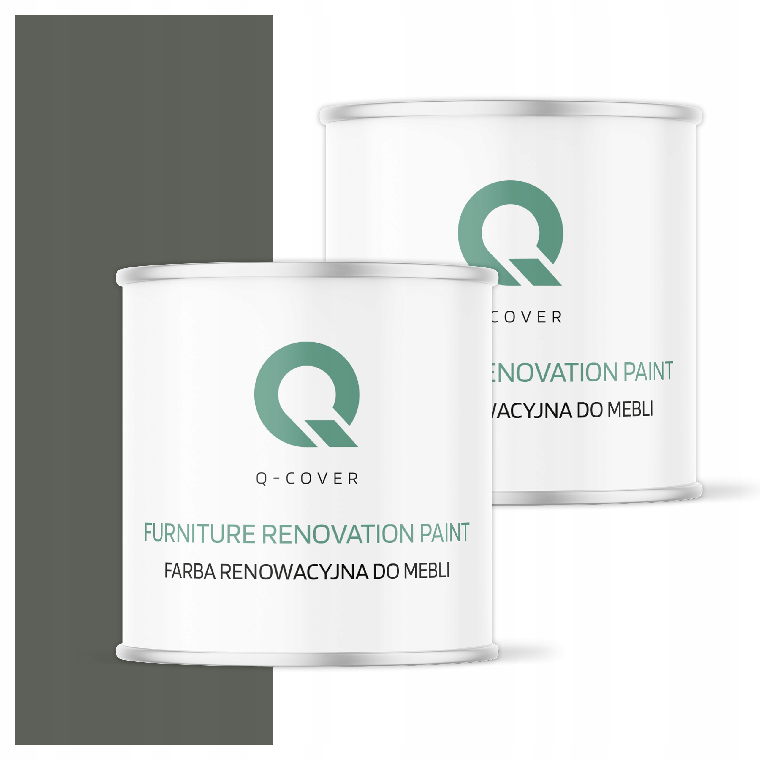 Farba na renováciu nábytku Mdf drevo Ozdobná šedá zelená 7009 polomatná 2.5L