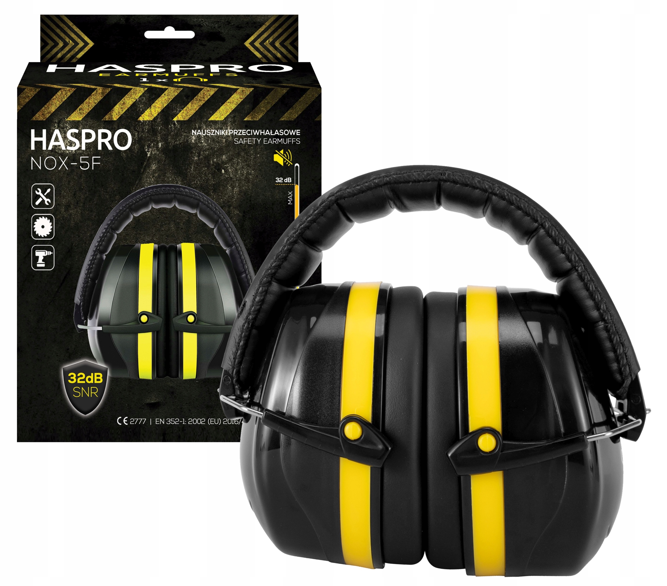 Nauszniki Ochronniki Słuchu Haspro NOX 32dB SNR Marka Haspro