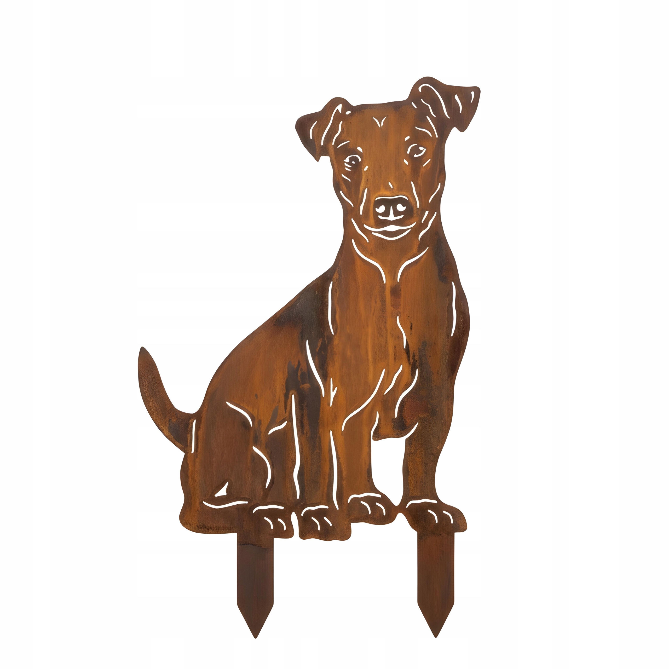 Ozdoby Na Zahradu A Rostliny Zahradní Dekorace Figurka Psa Kovový Jack Russell