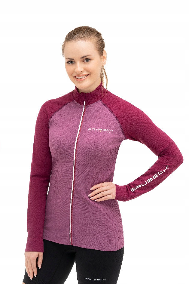 Termiczna Bluza damska rowerowa Brubeck Athletic Na Zamek Rozpinana -XL
