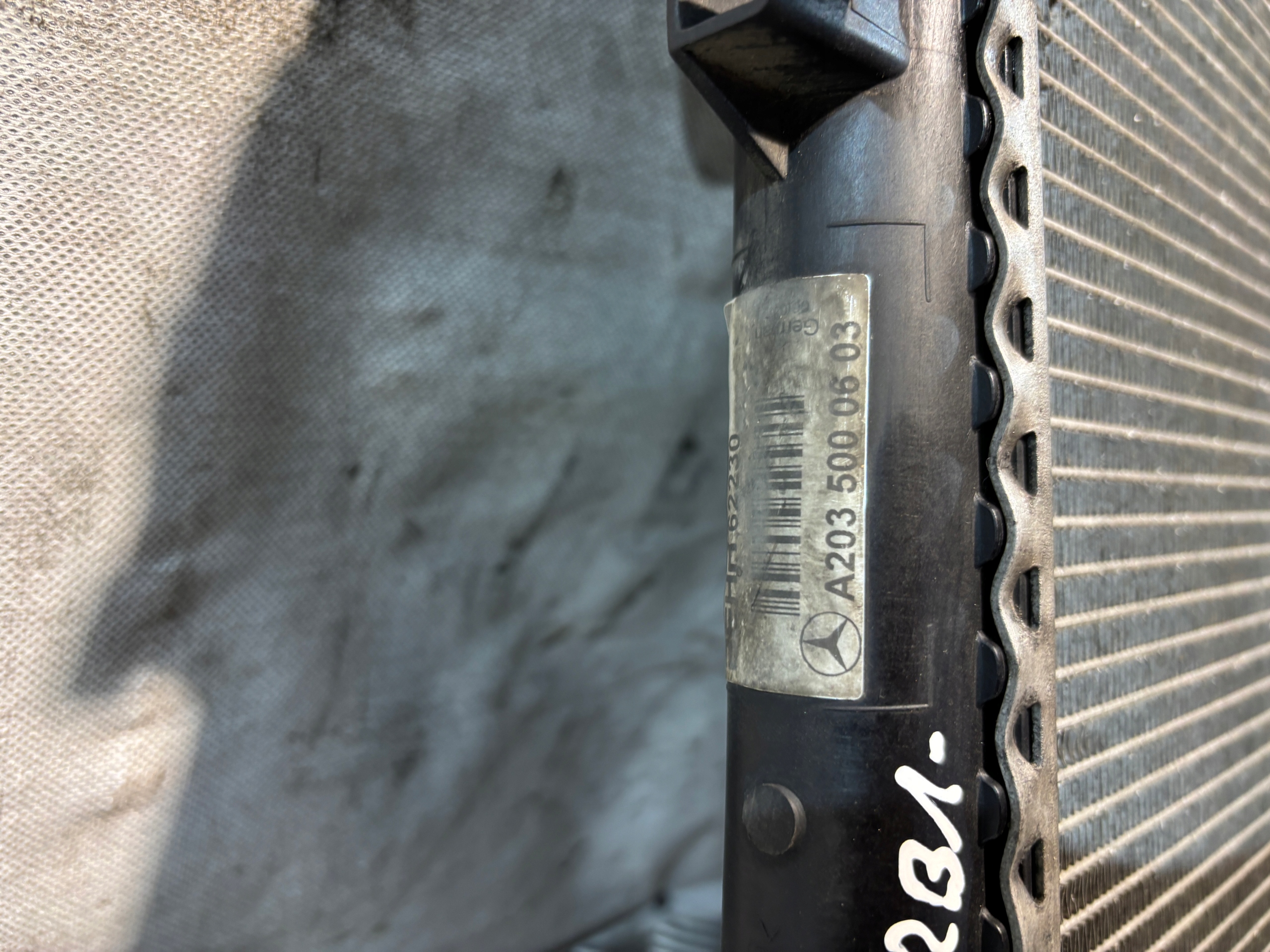 water cooler Mercedes W203 2,2CDI A2035000603