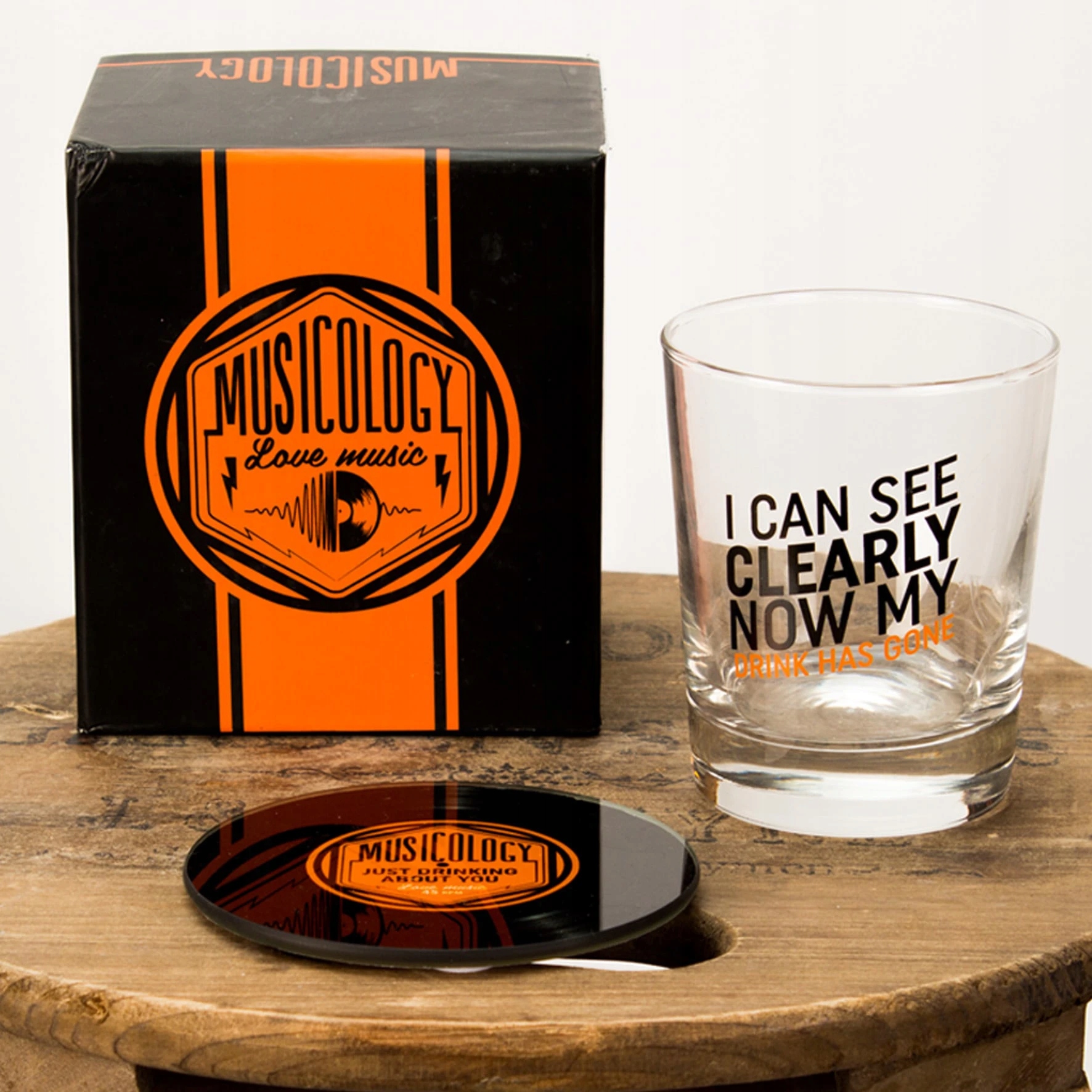 Prezent dla muzyka muzyczny szklanka z podkładką Stan opakowania oryginalne
