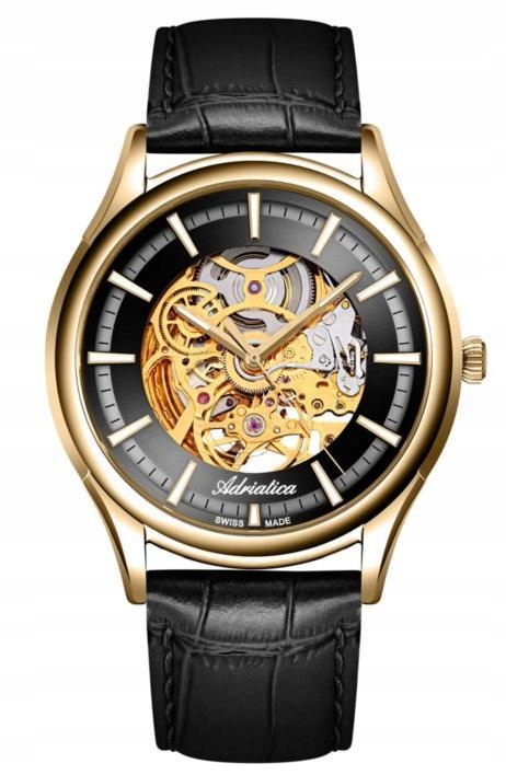 Nový Originální Pánské Hodinky Adriatica A2804.1B16AS Automat Skeletor
