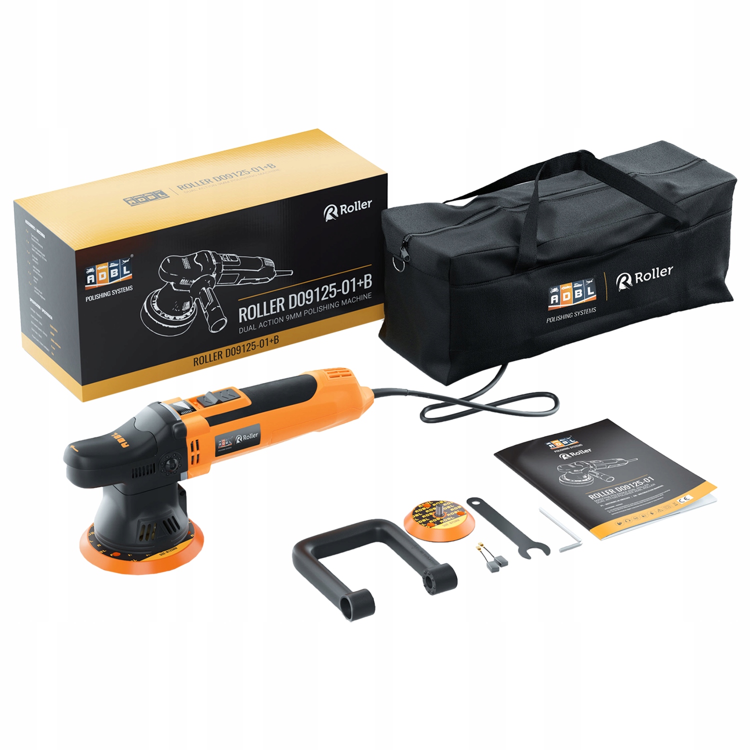 ADBL ROLLER D09125-01 MASZYNA POLERSKA DUAL ACTION 9MM + TORBA I AKCESORIA Napięcie zasilania 650 V