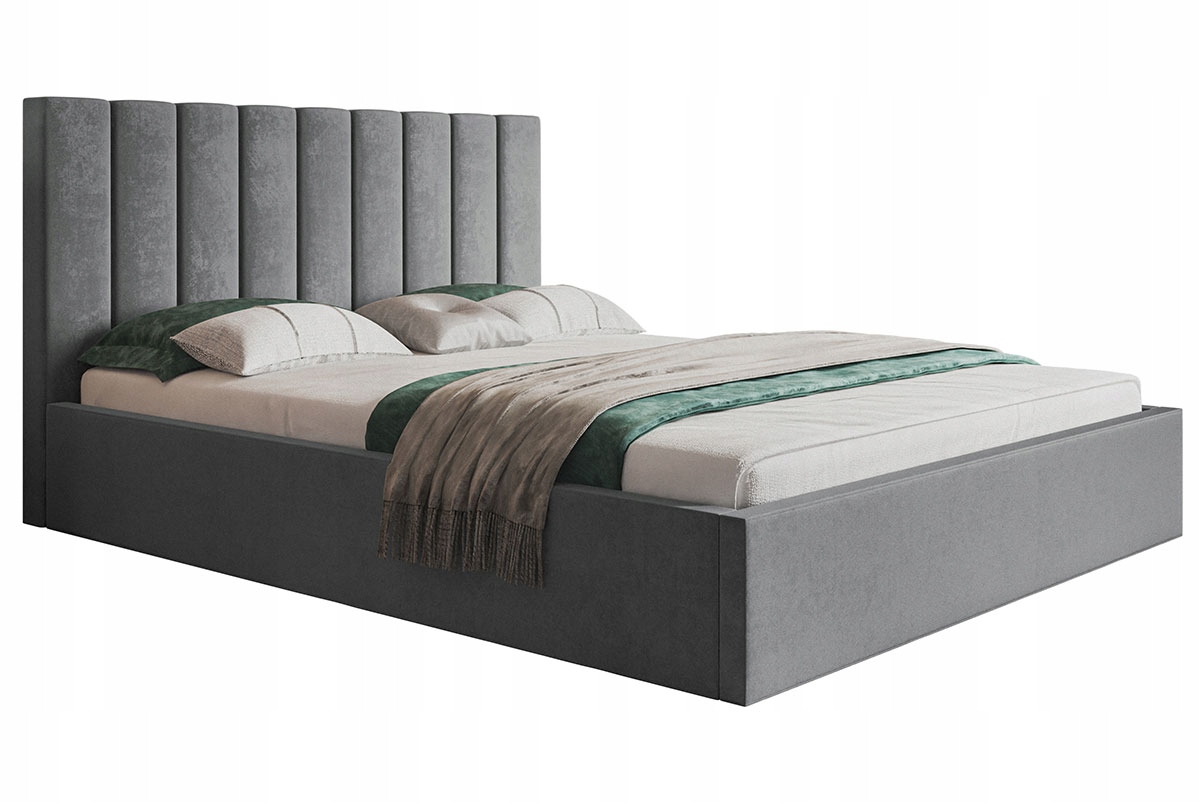 Łóżko tapicerowane Slim 9 140x200 stelaż pojemnik