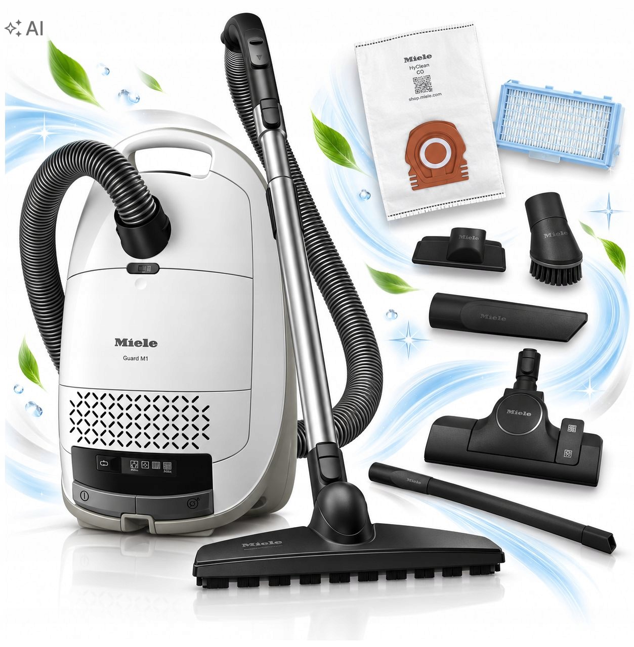 Miele Guard M1 Parquet Flex vysavač 890 W 4,5L bílý