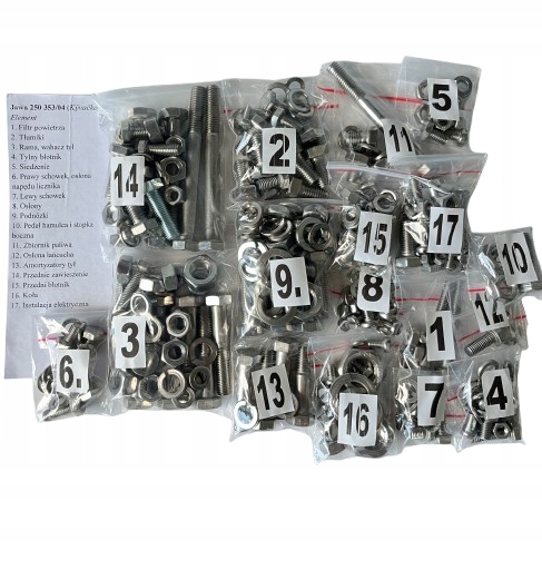 Nová Sada Šroubů Z Nerezové Oceli Jawa 250 Kyvacka