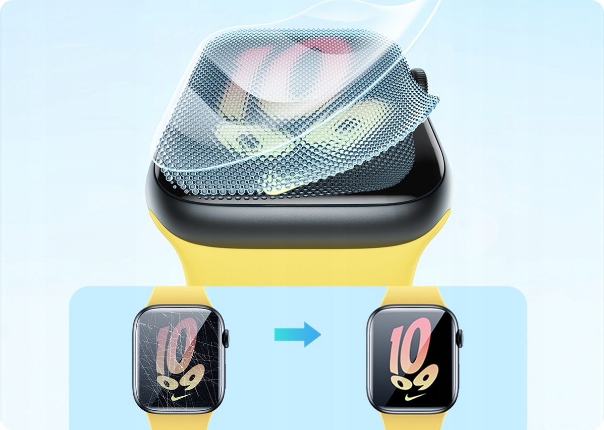 BASEUS MOCNA FOLIA OCHRONNA DO APPLE WATCH 4 5 6 SE 40MM 2 SZTUKI ZESTAW Kod producenta P6001510B201-00